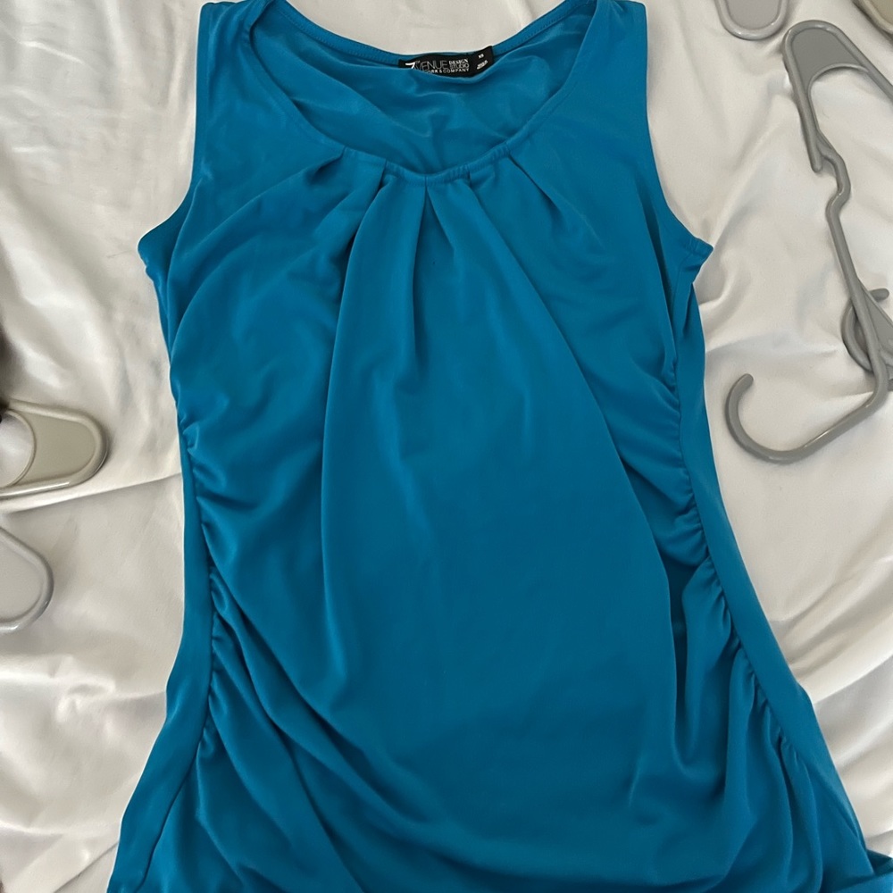 Blue tank. Silky material